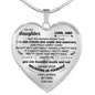 Pendant Necklace Love To my Daughter Gift - Birthday Gifts for Girls From Dad n-05.12