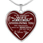 Lovely To My Love - Use My Last Breath To Tell You I Love You - Husband Wife Heart Pendant Necklace Chain - Wedding Gifts Woman