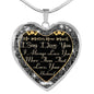 Valentine Gift For Her To My wife Girlfreind Heart Pendant Necklace From Husband n-05.12