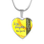 to my daughter baseball heart necklace