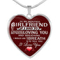 Love Gift To My Girlfriend Heart Pendant - Meaningful BIrthday gift for woman - Boyfriend Girlfriend Necklace - Novelty Valentine Gifts