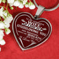 Lovely To My Love - Use My Last Breath To Tell You I Love You - Husband Wife Heart Pendant Necklace Chain - Wedding Gifts Woman