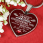 To My Love Wife Heart Necklace Pendant - Novelty Gift For Wife From Husband - Meaningful Birthday Gift For Woman On Xmas, Valentine.