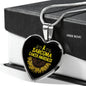 Sarcoma Cancer Awareness Heart Necklace no-Engrave I Wear Yellow Ribbon Sunflower Love Support Survivor Gift Birthday