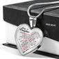 Heart Pendant Necklace to my daughter - my baby girl - From Dad n-05.12