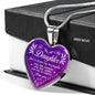 Father Heart To My Daughter Heart Pendant Necklace Silver Gifts From Daddy n-05.12