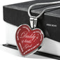 Heart Pendant Necklace To My Daughter - DADDY'S LITTE GIRL - From Dad And Mom n-05.12