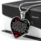 To My Daughter Love Dad - Father and Daughter Necklace Heart Gift from Daddy n-05.12