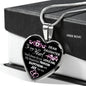Personalized to My Beautiful Daughter Heart Pendant Custom Engraved Necklace for Girls -You Will Always Be My Litter Girl -Meaningful Gift for KidTeenagers Children On Birthday, Xmas n-05.12