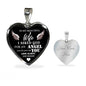 To My Beautiful Wife Necklace Heart Pendant - Gift For Woman Birthday - I Asked God For An Angel And He Sent Me You - Romantic Gift For Wife Birthday On Xmas, Valentine, A
