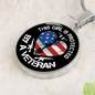 Perfect Gifts Daughter Necklace, This Girl Is Protected By A Veteran, Daughter Gifts From Dad 14k White Gold on Christmas, Brithday, Vacation Gifts B099BNMBHY