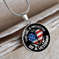 Perfect Gifts Daughter Necklace, This Girl Is Protected By A Veteran, Daughter Gifts From Dad 14k White Gold on Christmas, Brithday, Vacation Gifts B099BNMBHY
