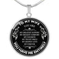 To MY Wife Forever Together Gifts From Husband Heart Necklace Pendant neck brother 26.12