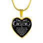 My Daughter Heart Pendant Necklace - Inspirational Quote - I'll Always be right Here - Personalized Gift ideas For Your Kid 18k gold plated/ stainless steel