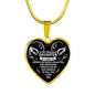 To My Precious Daughter Heart Pendant Necklace - I Love You - Meaningful Quote - Unique Birthday Gift Ideas For Your Kids On Xmas, Anniversary