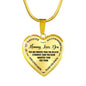 Mommy Love You Mother daughgter heart pendant necklace - you are braver tyhan you believe - Inspirational Quote gift ideas for your kids