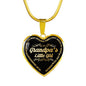 Granpa's Little Girls To My Granddaughter Heart Pendant Customized Gift For Kids - fix 2