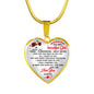 To My Beautiful Wife Heart Pendant Unique Gifts For Her From Husband on Valentine, Xmas