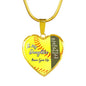 to my daughter baseball heart necklace