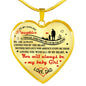To my Darling Daughter Love DAD Luxury Heart Shaped Necklace Anniversary Gift n-05.12