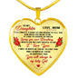 Mother And Daughter - To My Daughter Necklace Heart Pendant Gift From Mom n-05.12