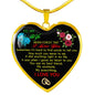 To My Wife, Perfect Gift For Wife Love Your Husband - Gold Necklace Heart n-05.12