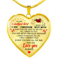 To My Girlfriend Necklace Heart Pendant Luxury Charm Jewelry Gift I Love You n-05.12