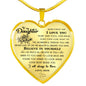 To My Daughter Necklace Heart - Pendant Gifts From Dad for love daughter n-05.12