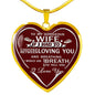 Lovely To My Love - Use My Last Breath To Tell You I Love You - Husband Wife Heart Pendant Necklace Chain - Wedding Gifts Woman