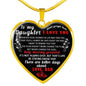 Father Daughter Heart Necklace - girl's Jewelry - Meaningful Birthday Gift from dad - daughter gifts heart - gang gift for children