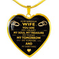 Last-Minute kerstcadeau voor vrouw - u bent mijn hart mijn ziel aangepaste roestvast stalen ketting n-05.12
