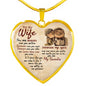 to My Wife Necklace, Last Minute Birthday Gift, Deep Love Messages for Wife, Romantic Wife Gift, Husband to Wife, Necklace for My Wife Ideas for Women, Men - Luxury Necklace