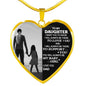 To My Daughter Love Dad - Father And Daughter Necklace Heart Gift From Daddy's n-05.12