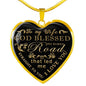 To My Wife Heart Pendant - Birthday Gift For Wife - God Blessed the broken Road..I Love You - Awesome Gift For Woman - Lovely Valentine Gift For Wife from Husband