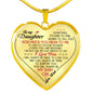 Heart Pendant Necklace to my daughter - my baby girl - From Dad n-05.12