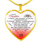 To My Daughter Heart Necklace Pendant - Best From Dad For Daughter n-05.12