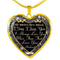 Valentine Gift For Her To My wife Girlfreind Heart Pendant Necklace From Husband n-05.12