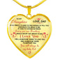 Father And Daughter - To My Daughter Necklaces Heart Pendants Gift From Daddy's n-05.12