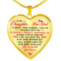 Necklace Birthday Gift For Daughter Love Dad and Daughter Necklace Jewelry Chain n-05.12