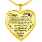 To My Wife Love Necklace Heart Pendant Luxury Jewelry Gift For Her From Husband n-05.12