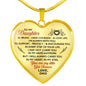 To My Daughter Necklace Heart Pendants Gift - Father And Daughter - From Daddy's n-05.12