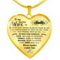 To My Beautiful Wife Necklace Heart Pendant -Best Gifts Wife - From Husband n-05.12
