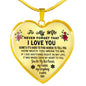 To My Wife Heart Necklace Pendant Wife n-05.12