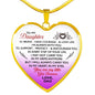 To My Daughter Necklace Heart - Father And Daughter - Pendant Gift From Daddy's n-05.12