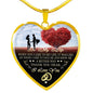 To My Wife Heart Pendant Chain - From Husband - Gift Valentine's, Anniversary n-05.12