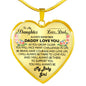 To My Daughter Necklace Gift From Daddy's - Father And Daughter - Daddy Love You n-05.12