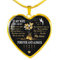 To My Wife - Forever And Always - Heart Necklace love Husband Gift For Her n-05.12