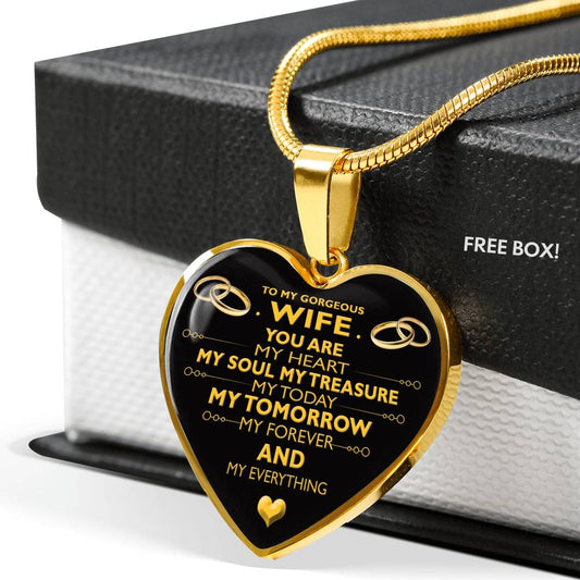 Last-Minute kerstcadeau voor vrouw - u bent mijn hart mijn ziel aangepaste roestvast stalen ketting n-05.12