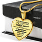 heart necklace to my granddaughter - always be there - gift from love grandpa n-05.12