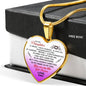 To My Daughter Necklace Heart - Father And Daughter - Pendant Gift From Daddy's n-05.12